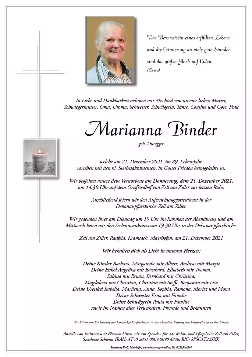 Parte von Marianna Binder